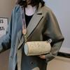 Soft Leather Crossbody Bags For Women Fashion Printed Cylindrical Barrel Messenger Bag Ladies Wide Strap Shoulder Bag