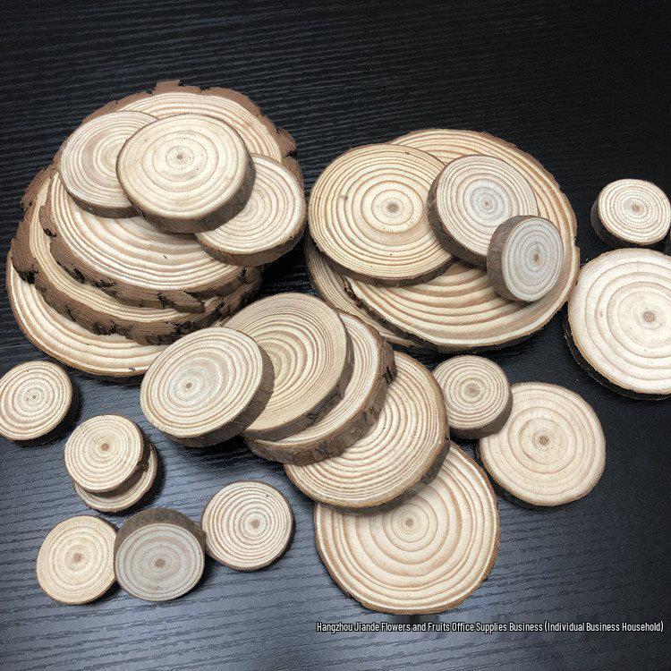 Log Slice Background Wall Décor for Children's DIY Creative Kindergarten Art