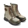 Johnature Genuine Leather Spliced Printed Fabric Women's Boots Vintage Lacing Comfortable Versatile Short Boots