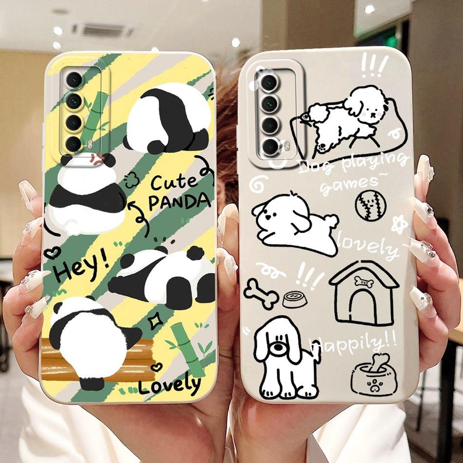 For Huawei P Smart 2021 Case Huawei Y7A PPA-LX3 PPA-LX1 PPA-LX2 Elegant Printing Soft Silicone Shockproof Phone Cases
