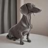 3D Printed Dachshund Figurine PLA Matte Dog Statue Animal Sculpture Home Office Desktop Bookshelf Decoration Ornament