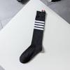 TB Four-Bar Grey Mid-Calf Cotton Women's Japanese Trendy Spring/Summer College Style Socks