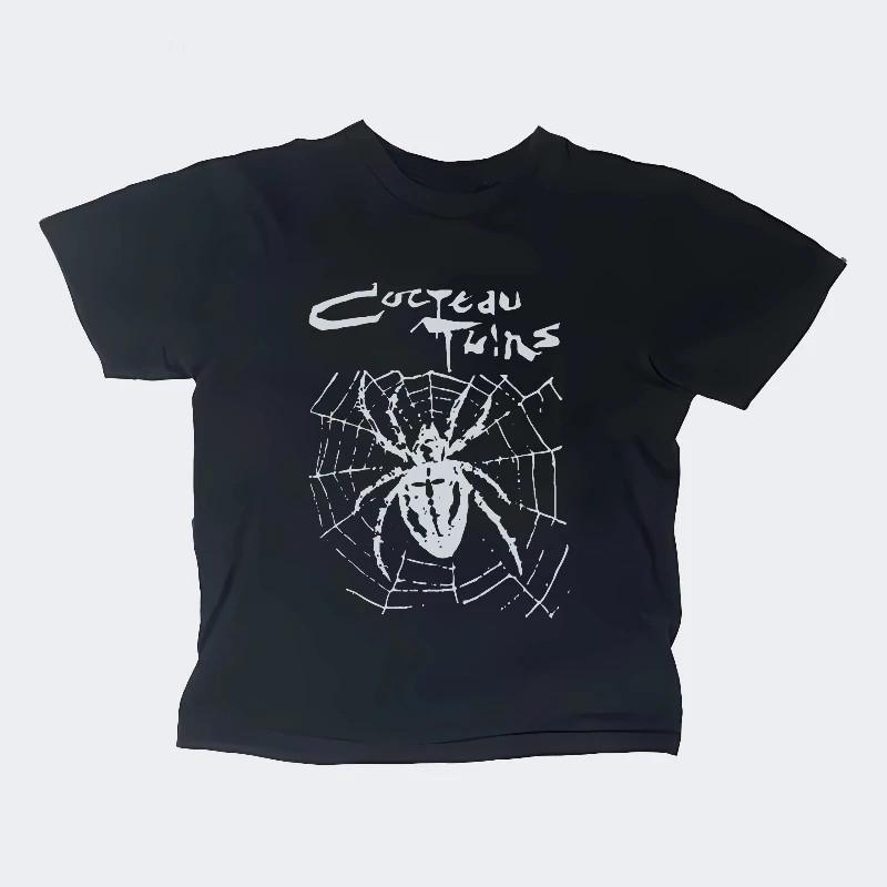Y2K Cocteau Twins Rock Band Sprider Graphic Baby Tee Tank Women Indie Grunge S-L S