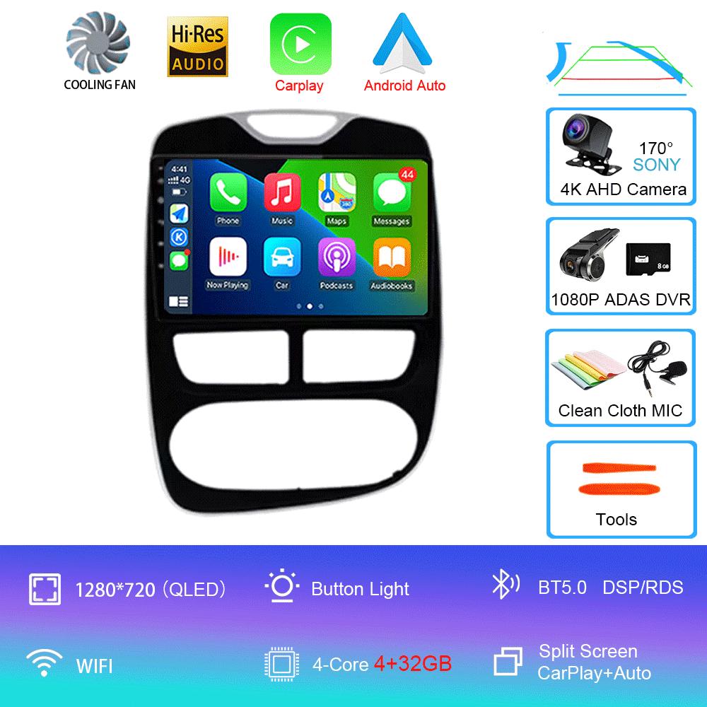 Android14 Car Radio For Renault Clio 4 2012-2016 Multimedia Video Player GPS Navigation Carplay &Android Auto 5G WIFI DSP BT5. 0