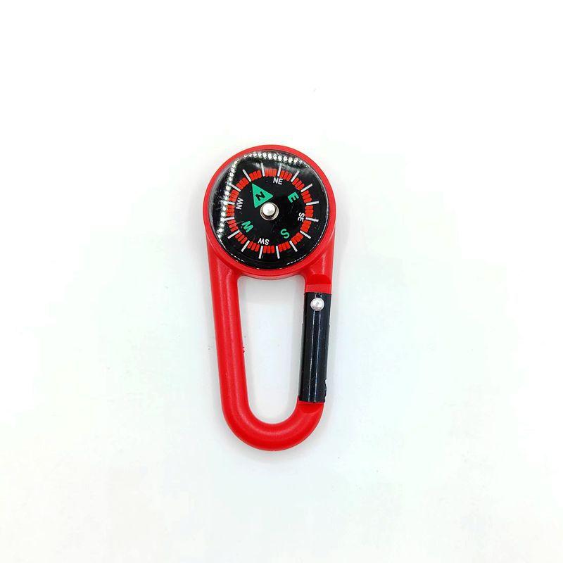 Outdoor Carabiner with Compass Portable Backpack Hook Multifunctional Camping Hiking Survival Key Ring Accessory