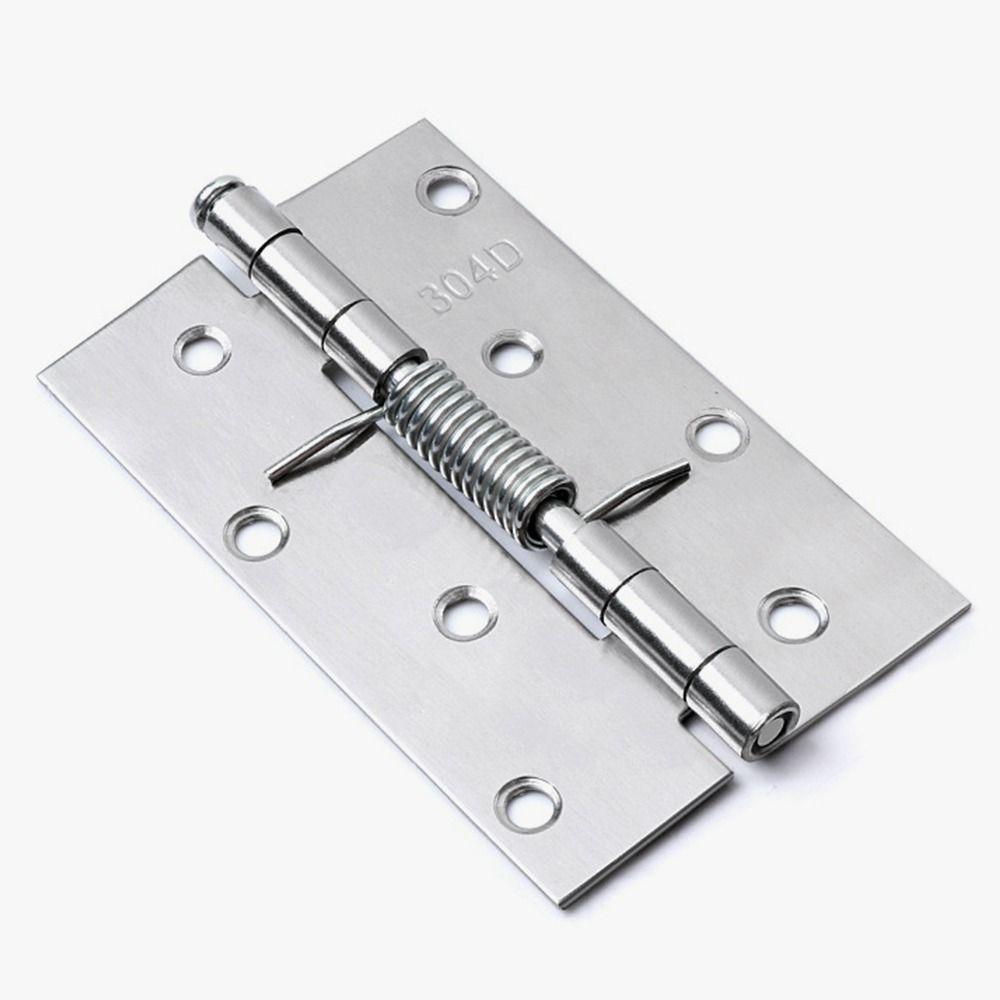 1Pc Stainless Steel Door Hinges with Spring Automatic Rebound Cross Hinge Cabinet Cupboard Folding Door Hinge Furniture Fitting
