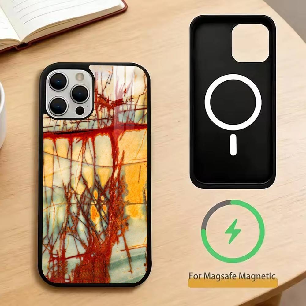 Rust Beauty Phone Case For iPhone17,16,15,14,13,12,11 Plus,Pro Magnetic with Magsafe Wireless Charging