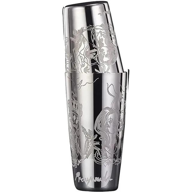 Etched Boston Cocktail Shaker Bar Tins Stainless Steel Bartender Kit Engraved Mixing Shaker Set Bar Tools