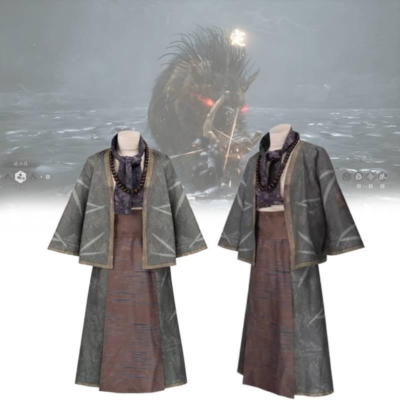 Stylish Black Myth Wukong Cosplay Outfit Featuring Pigsy Accessories For Halloween Fun