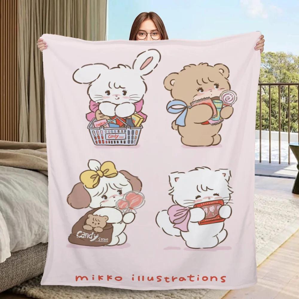 Designer Throw Blanket Sofa M-mikkoS Home Interior Fluffy Plaid Bed Blankets & Throws Warm Blankets for Cold Microfiber Bedding