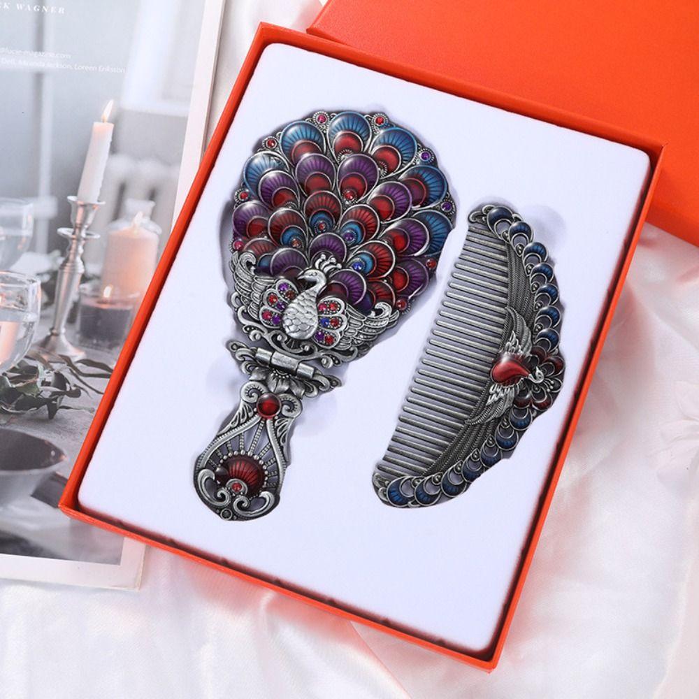 Hand-held Princess Make Up Mirror Vintage Folding Cosmetic Mirror Vanity Mirror Middle East
