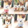 Soft And Lovable Plush Dog Pendant Charming Samoyed Keychain Doll For Kids