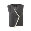 Commuting old money V-neck collision splicing short vest women's high intelligence jacket vest