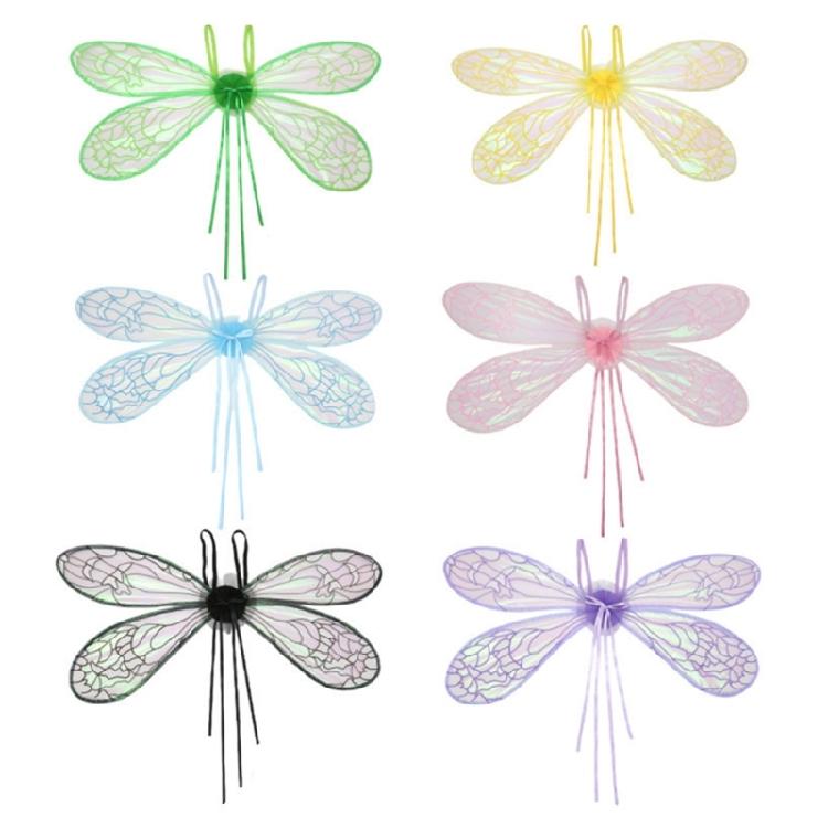 Zikadenflügel Libellenflügel Halloween-Kostüm Flügel Glitzernde Engelsflügel Leuchtende Elfenflügel Prinzessinnenflügel
