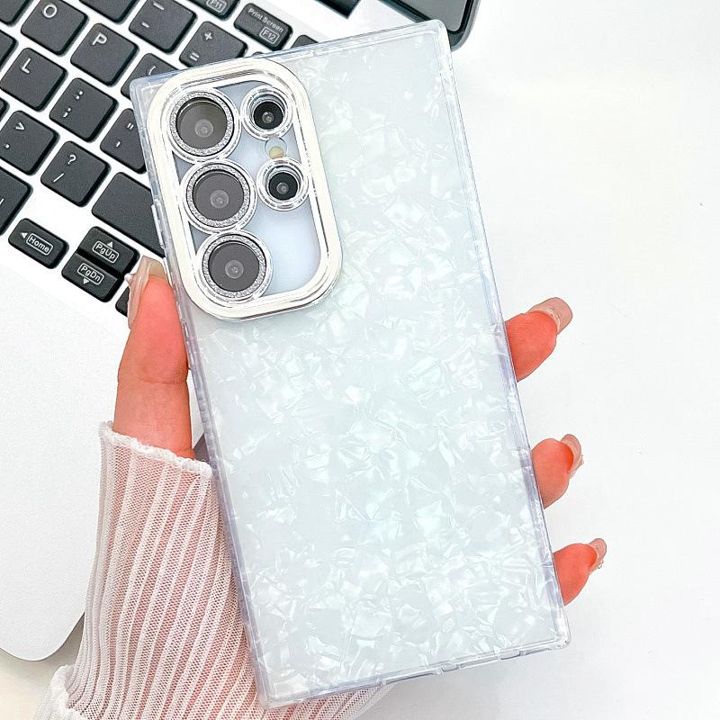 Galvanisieren Blitzpulver Linsenfolie Samsung S25 Ultra Handyhülle Wasserwellen A16 Ringhalterung A36