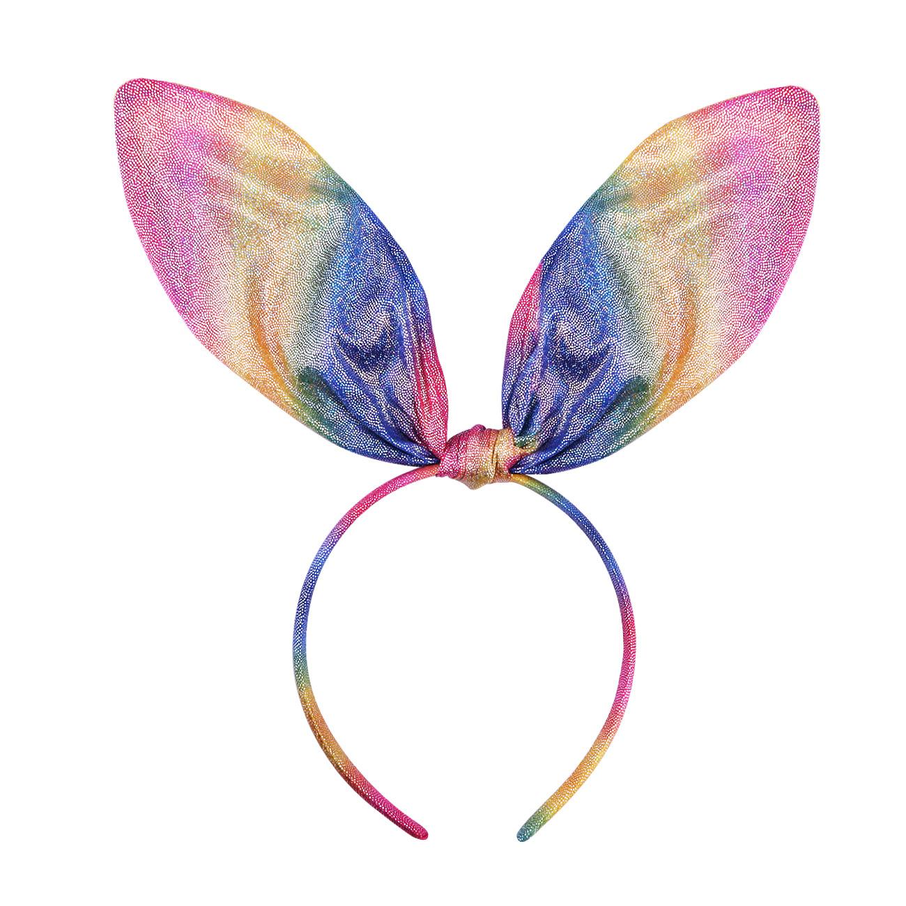 Костюм Заячьи ушки Хэллоуин-тематический Красочный головной убор Повязки на голову Праздничные Заячьи ушки Повязки на голову Для костюмных аксессуаров Подарок разноцветные