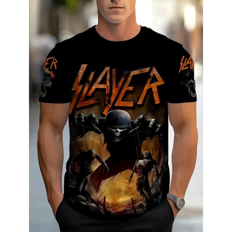 Trendy and Fashionable 3D Printed T-shirt Round Neck Short Sleeved Top Skull Series Men's T-shirts