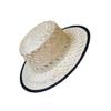 Japanese Versatile French Retro Sisal Grass Hollow Woven Flat Top Top Hat Women'S Summer Vacation Beach Straw Hat Sun Protection