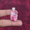 Pink Thulite Gemstone Pendant 925 Sterling Silver Jewelry, Handmade Antique Pendant Jewelry, Gift For Mother