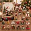 Ornament Croșetat Acrilic Crăciun 2026 - Calendar Advent Countdown Zi de Sărbătoare Cadou