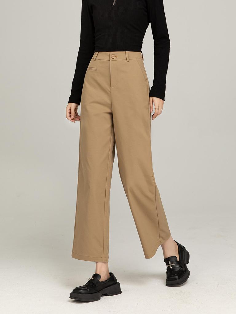 Shu Rou Te Protivráskové Kalhoty s Rovnou Nohavicí Volného Střihu Petite Vysoké a Štíhlé Vícebarevné