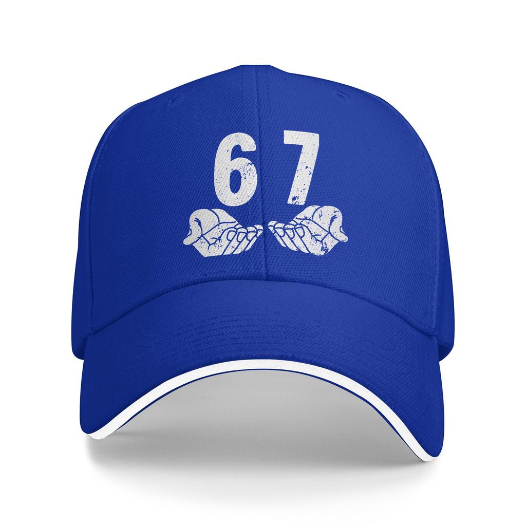 67 Meme Hand Funny Gen Alpha Slang Humor Baseball Cap Men Print Hip Hop Hats Summer Fitted Retro Breathable Baseball Caps