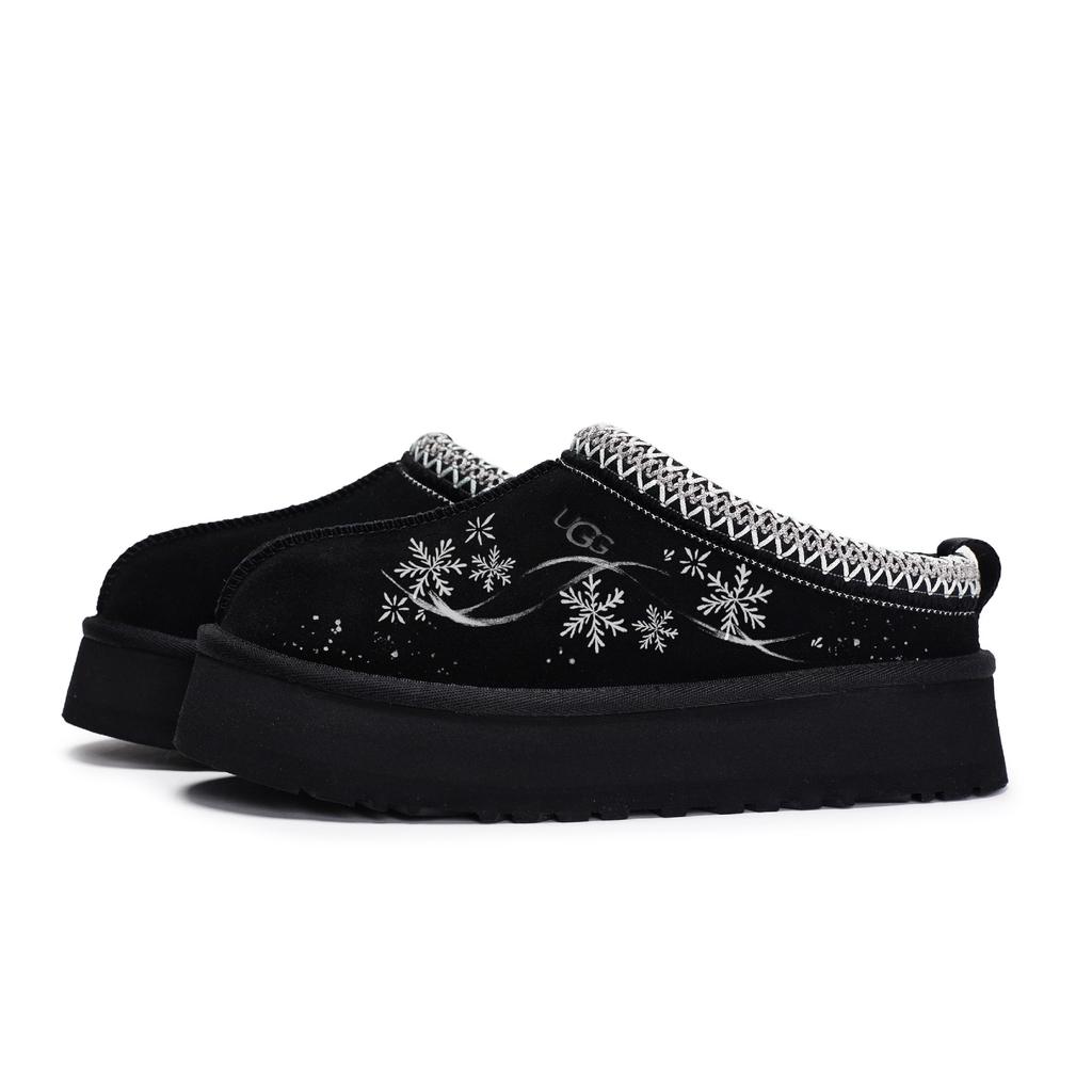 UGG EVA Slip Resistant Closed Toe Slippers Women's Black White 1122553-BLK(Team80-S-BOX)