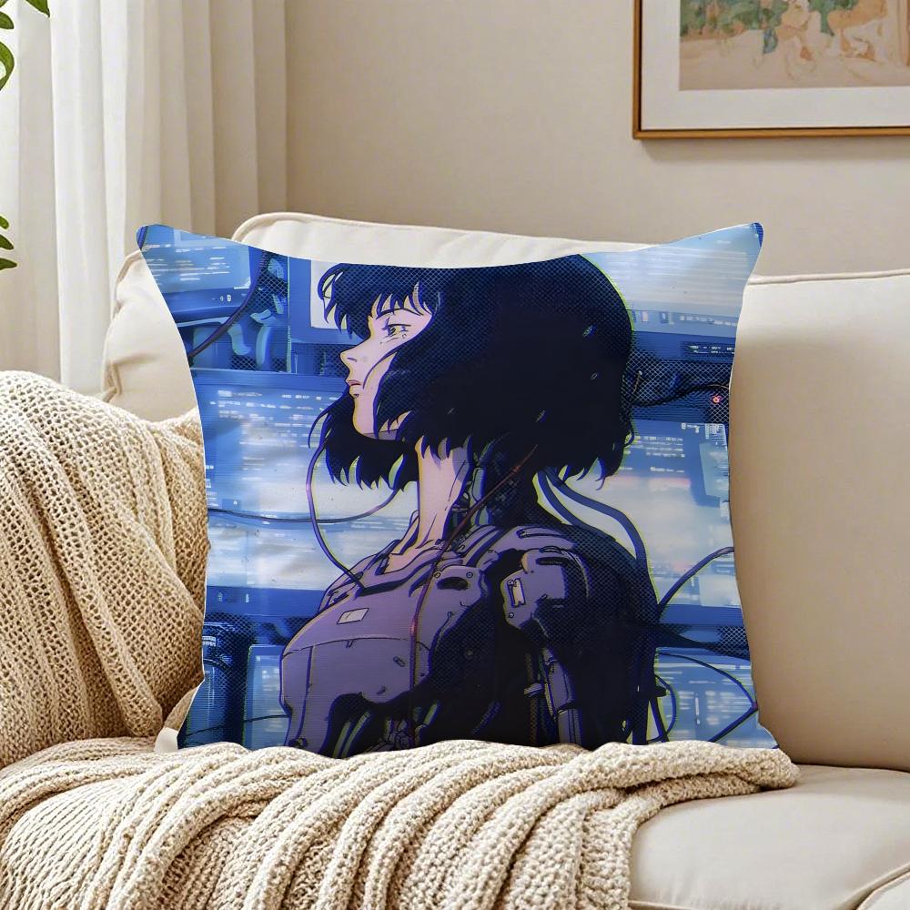 anime scifi GGhost IIn The SShell Cushion Cover Pillowcase Antidustmite living Room Sofa Decor Cushion Room