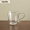 90ml Handheld Glass Coffee Mug Boutique Beer Cup Afternoon Tea Mug Water Ice Cold Juice Jug Office Water Cup Drinkware Supplies