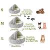 Cat Bed Pet Mattress Warm Soft Plush Pet Bed with Cover Round  Cat Dog  Sleeping Nest Cave for Small Dogs Kitten