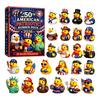 Acrylic Surprise Gift Boxes 2026 USA 250th Anniversary Rubber Duck Advent Calendar, 24-Day Patriotic Countdown Creative Holiday Kit Collection Box, 2D