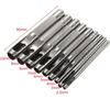 Hollow Punch Tool Kit 9 Piece Set for Leather Gasket and Sheet Metal Carbon Steel Punches with Easy Grip Knurled Handles