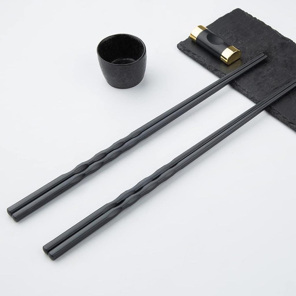 12.6 Inches (32cm) Cooking Extended Chopsticks Reble, 2 Pairs Fiberglass Chop Sticks for Kitchen Noodles Frying Hotpot, Japanese Chinese Extra Long