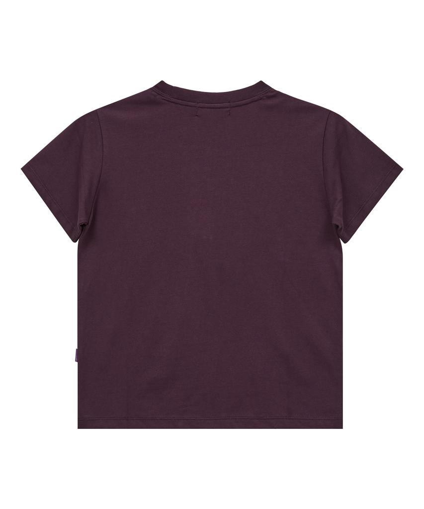 HOODHOOD Alien Slogan Short Sleeve T-Shirt Purple
