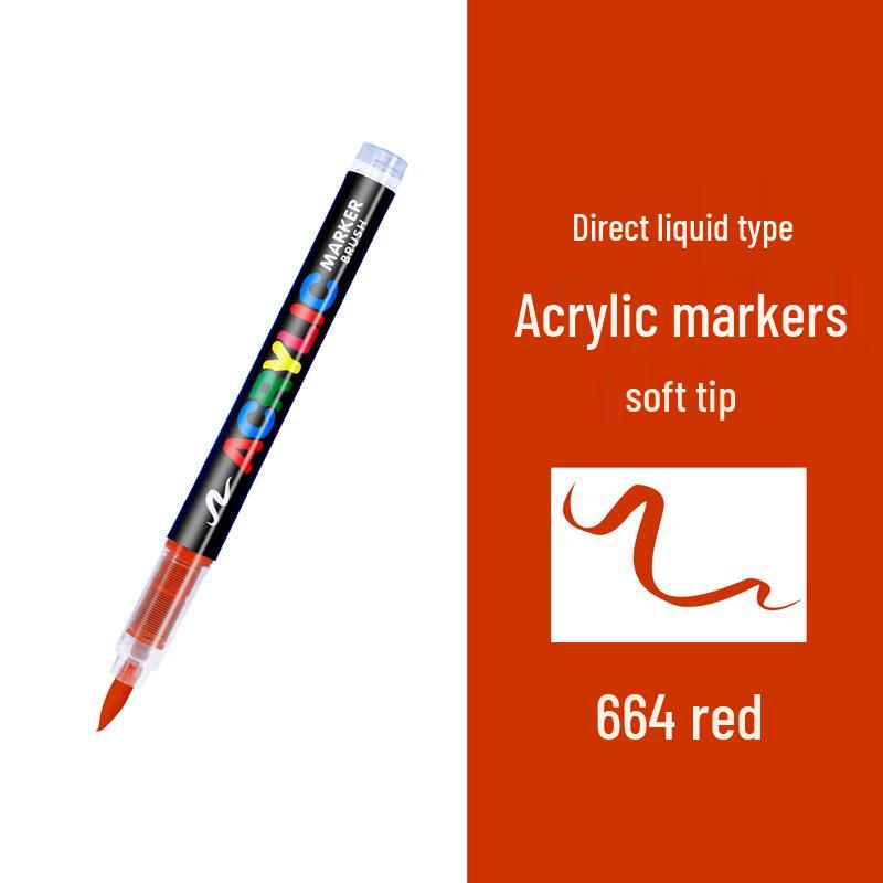 Guangna 8101 Akrylový fix s měkkým hrotem - Bez nutnosti stlačování, voděodolné doodle pero