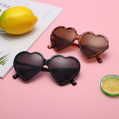Women Fashion Unisex Heart-shaped Shades Sunglasses Integrated UV Glasses