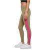 Legging femme Urban Classics Color Block - vert kaki/violet - XS