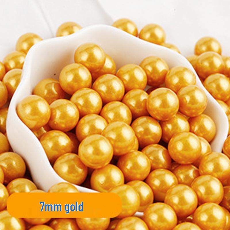 Decorações de Bolo de Pérolas de Açúcar Brancas, Douradas e Prateadas - Bolinhas Redondas para Confeitaria, Sorvete e Panificação - Pérolas de Açúcar Coloridas Mistas em Forma de Agulha.