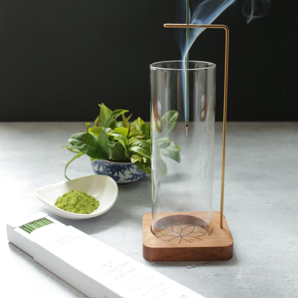 Bastoncini di incenso Noguchi Kumataro Tea Garden, Profumo di tè verde e matcha, Circa 40 bastoncini, Legno di sandalo, Isola di Awaji, Deodorante, Fatto in