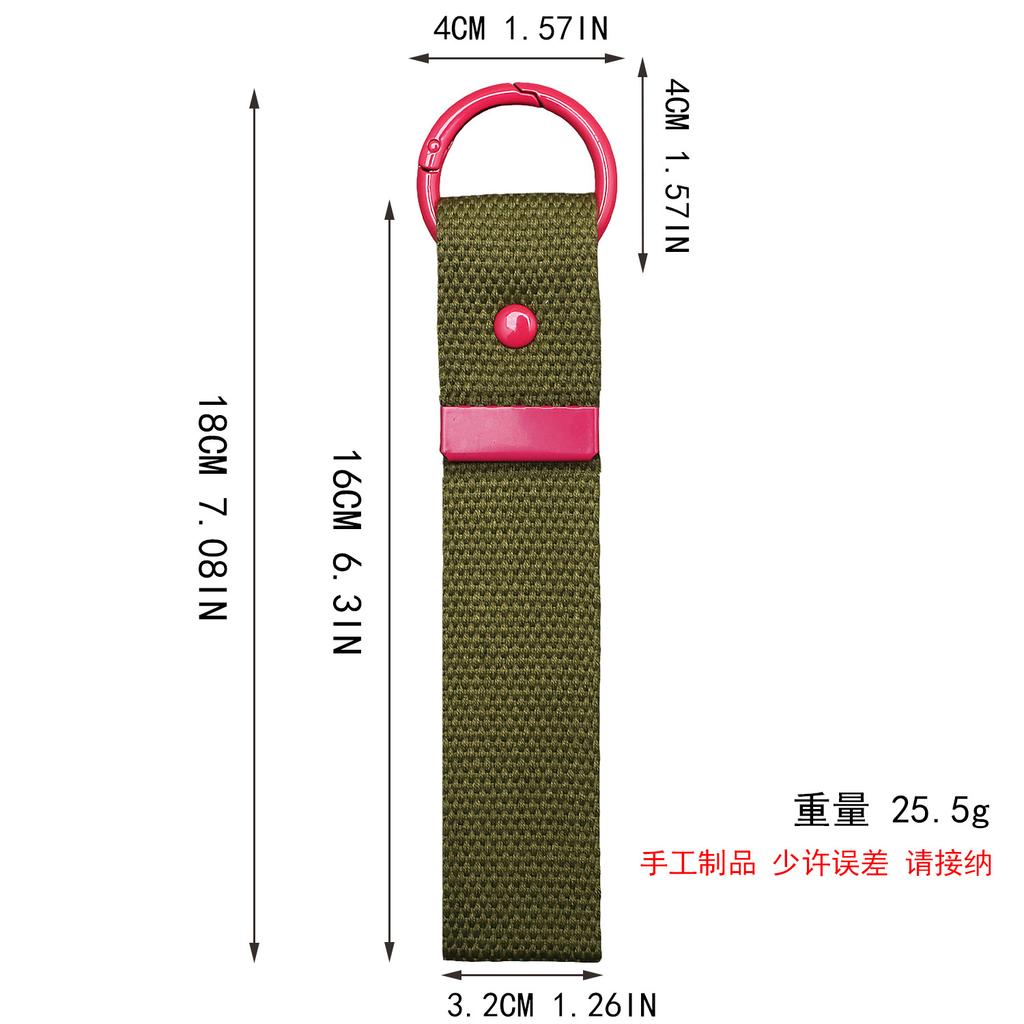 Handmade Diy Decorative Webbing Cloth Sticker Embellished Polyester Webbing Lanyard Korean Version Ins Spring Buckle Bag Pendant
