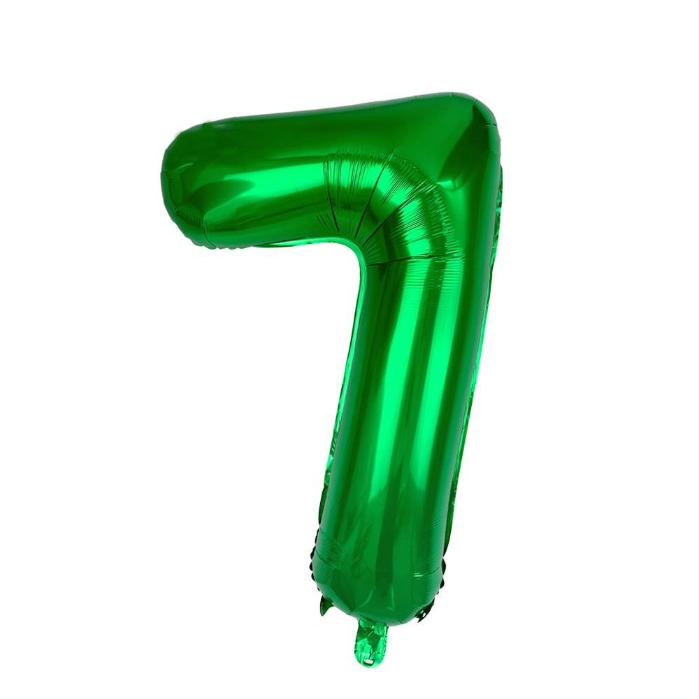 1pc Green Number Balloons - Aluminum Foil Mylar Digit Balloons for Birthday Parties, Anniversaries, Graduations & Celebrations