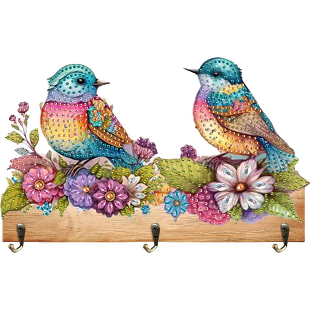 Animal Patterns DIY Diamond Art Hanging Hooks Diamond Art Craft Wall Hooks for Wall Decoration and Space-Saving Storage