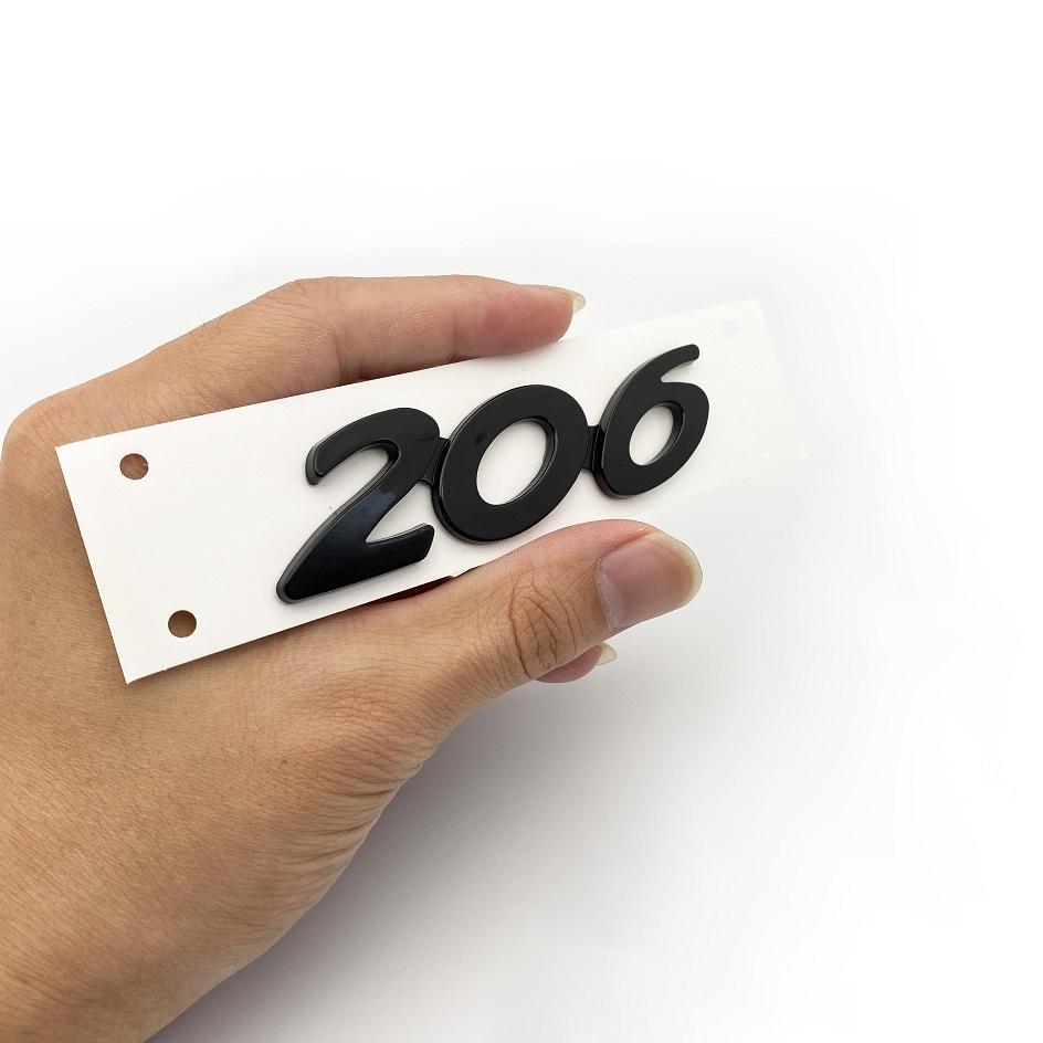 2026 Horká Samolepka na Auto 3D Černé Stříbrné Písmena 206 207 301 307 308 408 508 Znak pro Peugeot Auto Blatník Kufr Zadní Logo Samolepka
