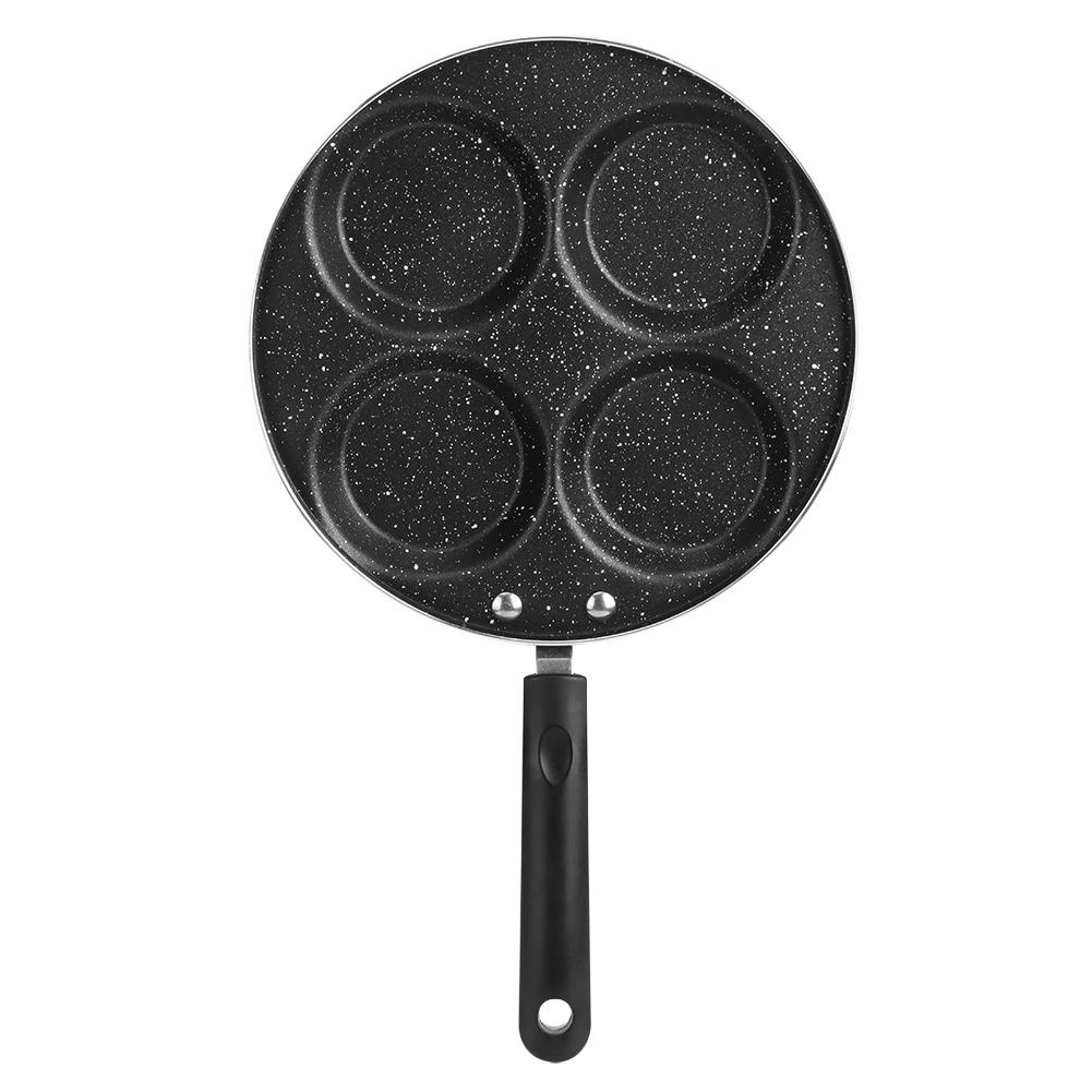 Household Aluminum Breakfast Frying Pan Non-Stick Cooking Pan with Handle Kitchen Utensils 24.5cm