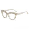 Men Anti Blue Light Far Sight Eyeglasses Cat Eye Diamond Studded Reading Glasses Women Presbyopia Glasses