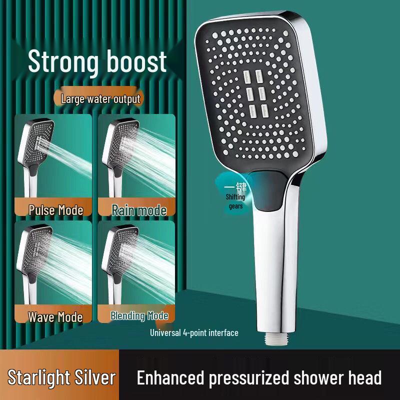 

Ручная лейка для душа под давлением с большими силиконовыми отверстиями для ванной комнаты и смесителей для водонагревателя