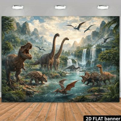 1 Stück 2D Dinosaurier Wand Foto Dekoration Hintergrund Winter Kulisse Dekorationen Für Fotostudio Fotokabine Weihnachten Party