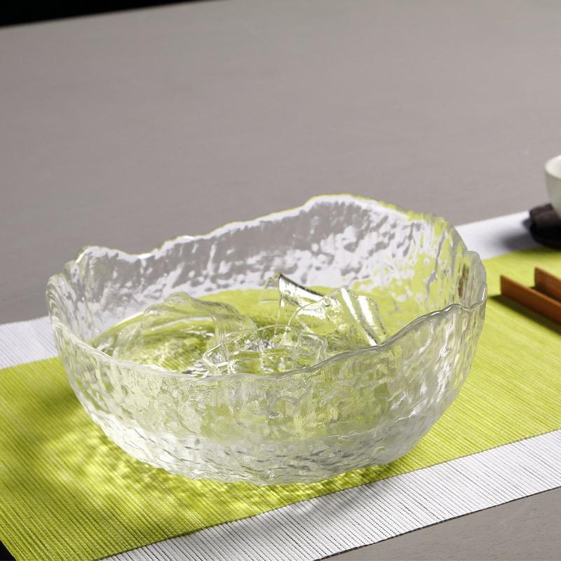 

120 мл большая стеклянная чаша для мытья чая с узором из молотка, утолщенная термостойкая емкость для сбора остатков чая, емкость для мытья кисточек и фруктов