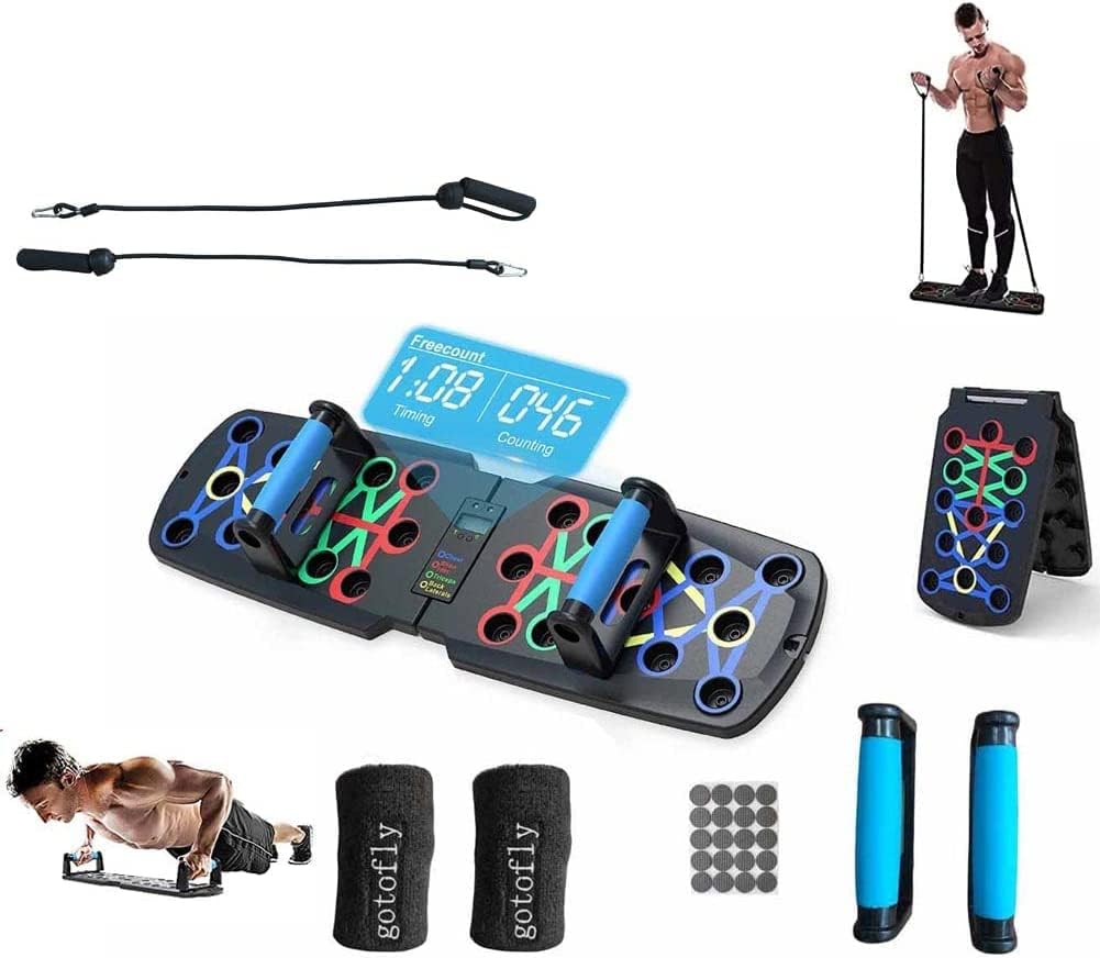 

Push Up Board with Counter Handles Foldable Multi-Angle Workout Equipment Chest Exercise Bar Home Gym