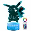Pokemon Go Pikachu 16 LED 3D noční světlo pro děti + dálkové ovládání